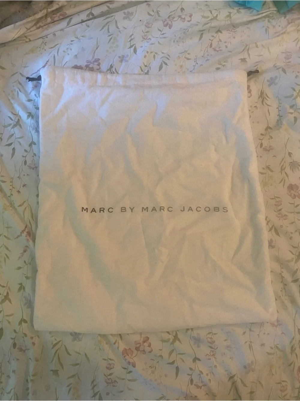 Marc by Marc Jacobs white Drawstring Dust Bag with Logo